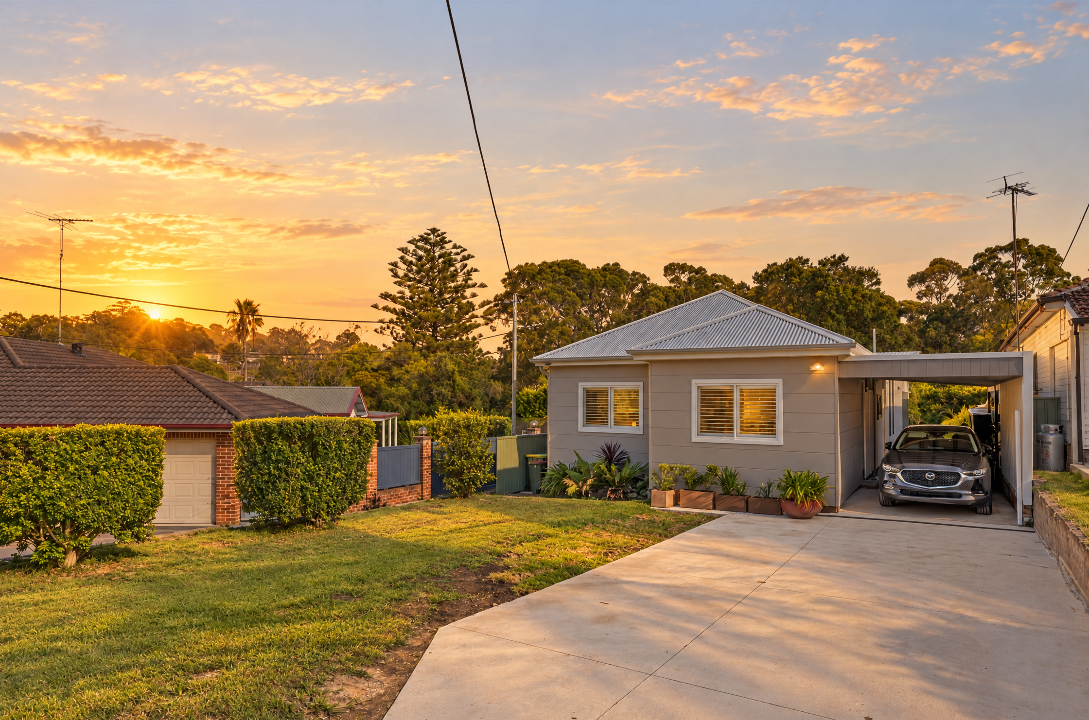 Front - golden hour